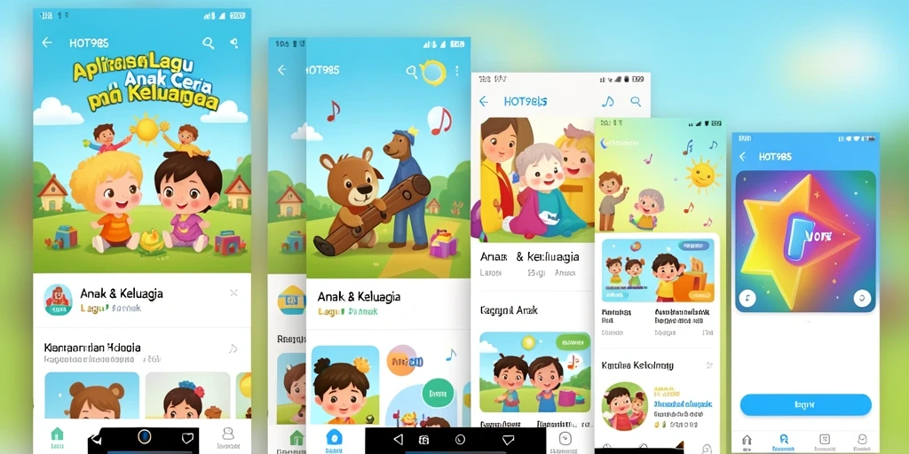 Tampilan antarmuka HOT985 yang menarik untuk anak-anak.