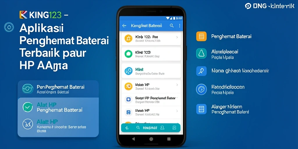 Antarmuka KING123 yang simple dan fungsional untuk penghemat baterai.