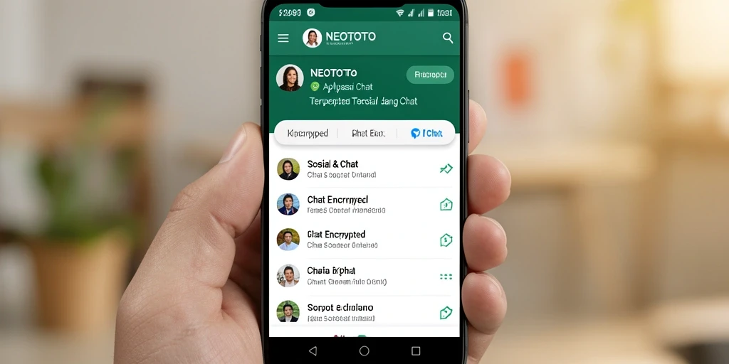 Antarmuka NEOTOTO yang modern dan intuitif untuk komunikasi aman.