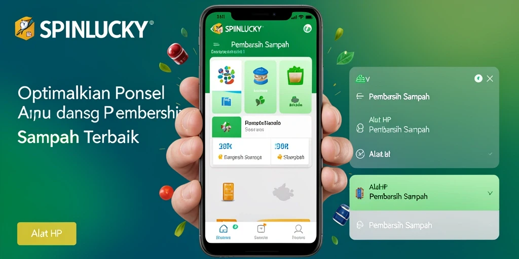 Antarmuka pengguna SPINLUCKY yang intuitif untuk pembersih sampah.